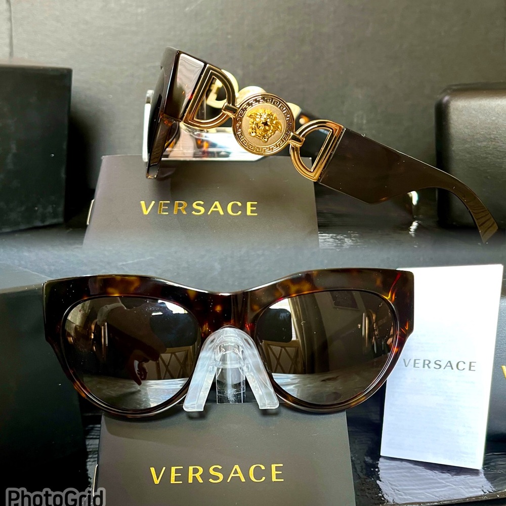 Brand new sunglasses. Versace/ rounded cat eye/